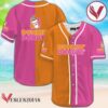 Orange And Pink Split Dunkin Donuts Baseball Jersey, Perfect Gifts For Fans - Vesles2014S