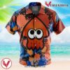 Orange Squid Aloha Splatoon Hawaiian Button Up Shirt, Perfect Gifts For Anime Lovers - Vesles2014S