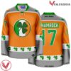 Orange St Patrick's Day Irish Shamrock Holiday Hockey Jersey - Vesles2014S