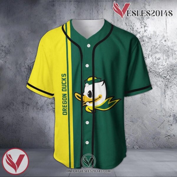 Oregon Ducks Baseball Jersey Half Style NCAA, Unique Gifts For Fans - Vesles2014s