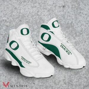 Oregon Ducks NCAA Logo Air Jordan 13 Shoes, Best Sneaker Gifts For Fans - Vesles2014s