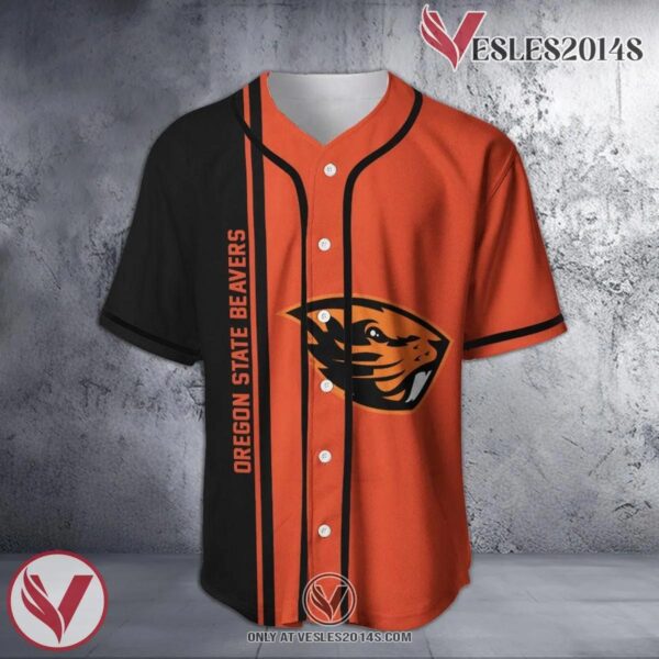 Oregon State Beavers Baseball Jersey Half Style NCAA, Unique Gifts For Fans - Vesles2014s
