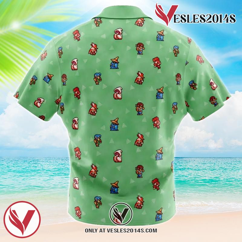 Original Final Fantasy Pattern Hawaiian Button Up Shirt, Perfect Gifts For Anime Lovers - Vesles2014S 1