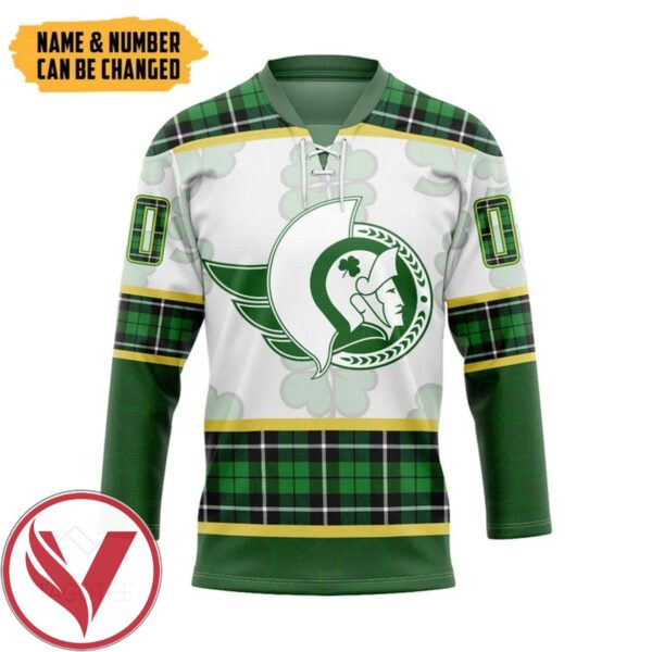 Ottawa Senators St Patrick Day Custom Name Custom Number Hockey Jersey, Trending Gifts For Fans - Vesles2014s