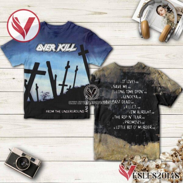 Overkill From The Underground And Below Album Cover Shirt, Unique Gifts For Music Lovers - Vesles2014S