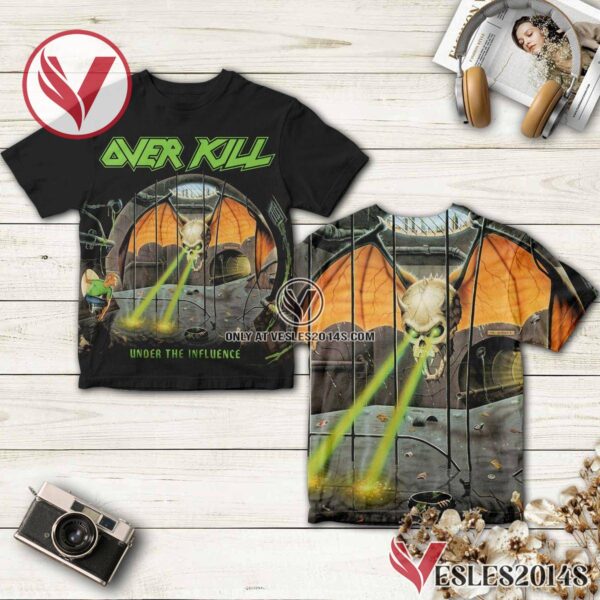 Overkill Under The Influence Album Cover Shirt, Unique Gifts For Music Lovers - Vesles2014S