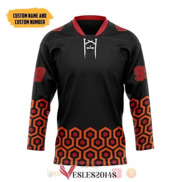 Overlook Hotel Carpet The Shining Black Custom Hockey Jersey, Trending Gifts For Fans - Vesles2014s