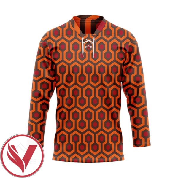 Overlook Hotel Carpet The Shining Custom Hockey Jersey, Trending Gifts For Fans - Vesles2014s