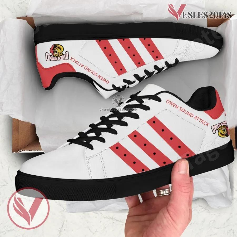 Owen Sound Attack Hockey Stan Smith Shoes, Unique Sneaker For Fans - Vesles2014s 1