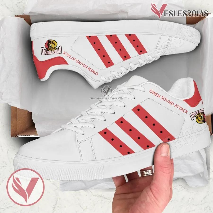 Owen Sound Attack Hockey Stan Smith Shoes, Unique Sneaker For Fans - Vesles2014s