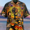 Owl And Pumpkin Halloween Full Printing Hawaiian Shirt Funny Hawaiian Beach Gift Casual Shirt Vesles2014S