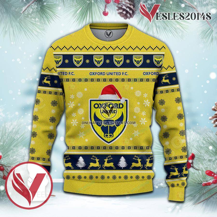 Oxford United F.C Sport Ugly Christmas Sweater, Unique Gifts For Fans - Vesles2014aS 2
