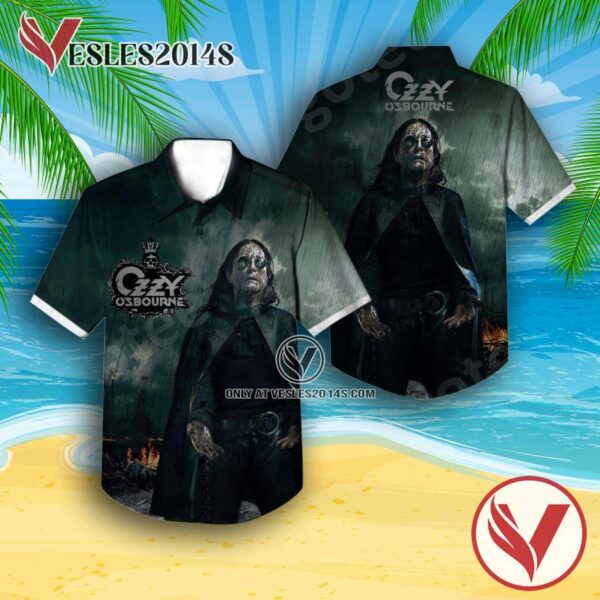 Ozzy Osbourne Black Rain Album Cover Hawaiian Shirt, Unique Gifts For Music Lovers - Vesles2014S
