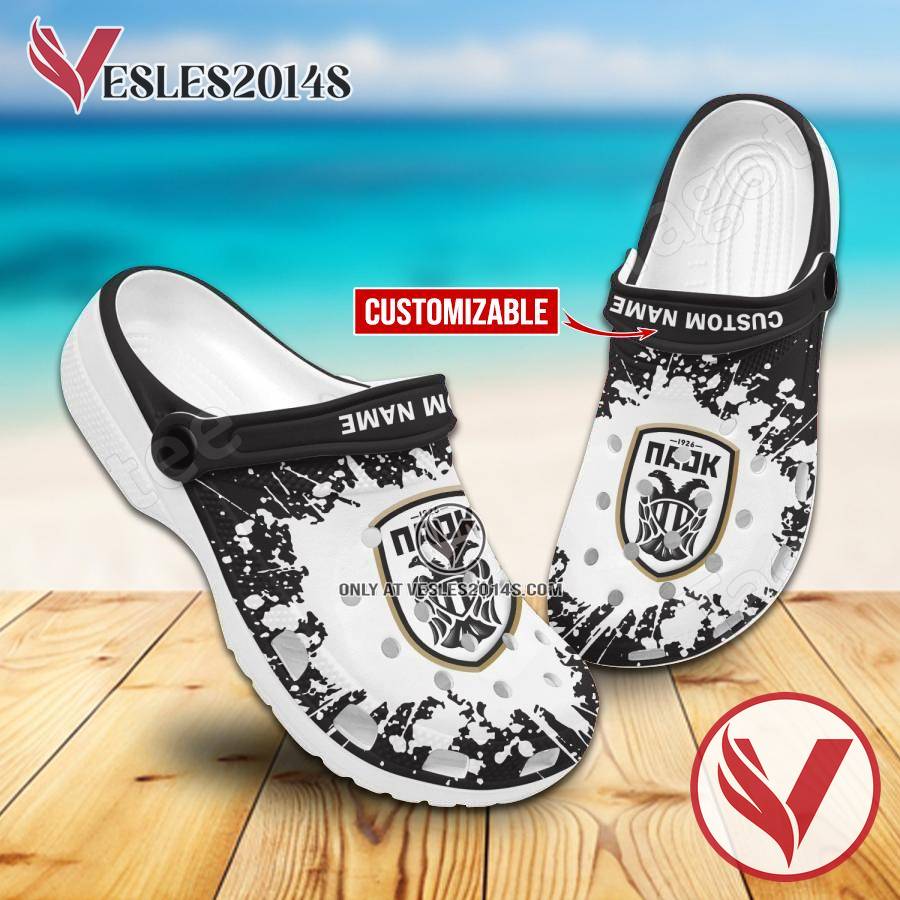 PAOK Custom Name Crocs Shoes For Men And Women, Unique Clogs Shoes For Fans - Vesles2014S