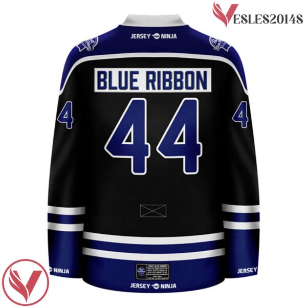Pabst Blue RIbbon Primary Black Hockey Jersey - Vesles2014S 3