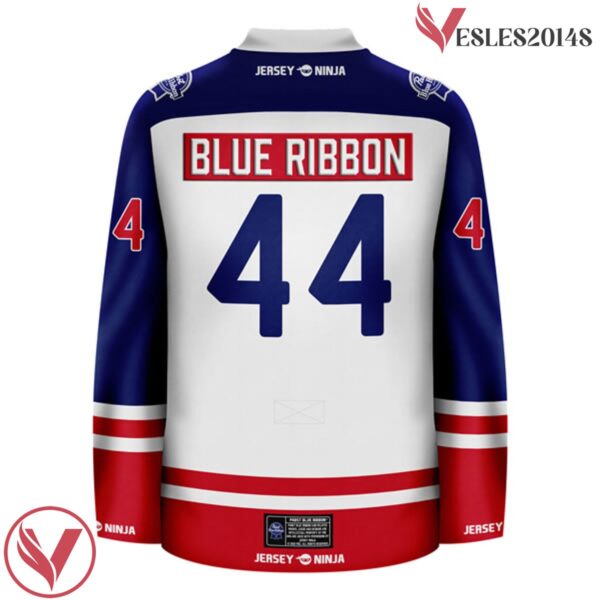Pabst Blue RIbbon Primary White Hockey Jersey - Vesles2014S 3