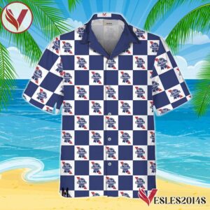 Pabst Blue Ribbon Checkerboard Hawaiian Shirt, Best Summer Gifts For Fans - Vesles2014S 1