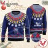 Pabst Blue Ribbon Heart Pattern Fair Isle Ugly Sweater, Unique Winter Outfits For Fans - Vesles2014S  1
