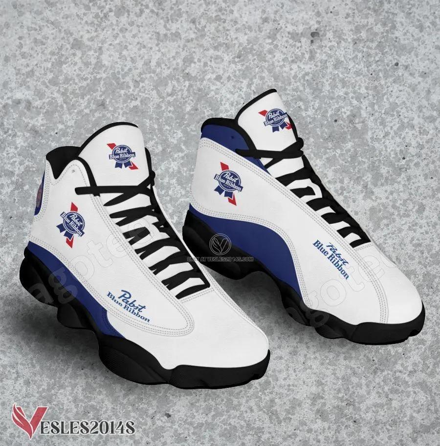 Pabst Blue Ribbon Logo Air Jordan 13 Shoes, Best Sneaker Gifts For Fans - Vesles2014s 1