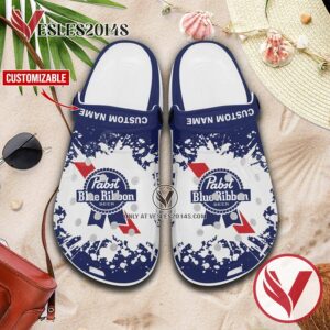 Pabst Blue Ribbon Logo Crocs Shoes For Men And Women, Unique Clogs Shoes For Fans - Vesles2014S 1