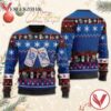 Pabst Blue Ribbon Snowflake Pattern Ugly Christmas Sweater, Unique Winter Outfits For Fans - Vesles2014S  1