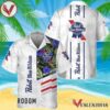 Pabst Blue Ribbon White Tropical Flower Hawaiian Shirt, Best Summer Gifts For Fans - Vesles2014S