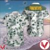 Packers Dark Green Tropical Floral White Hawaiian Shirt, Unique Gifts For Friends - Vesles2014S 1