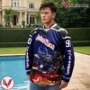 Painkiller Motobike Art Judas Priest Blue Hockey Jersey - Vesles2014S