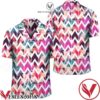 Palm Foliage On Striped Zigzag Hawaiian Shirt, Unique Gifts For Friends - Vesles2014S 1