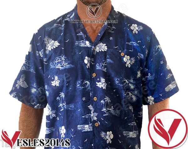 Palm Tree Button Down Hawaiian Shirt, Unique Gifts For Friends - Vesles2014S 1