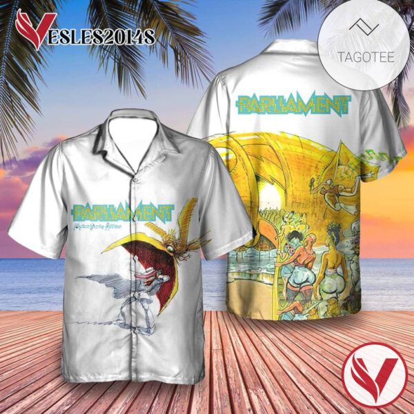 Parliament Motor Booty Affair Album Cover Hawaiian Shirt, Best Gift For Music Lovers Vesles2014S