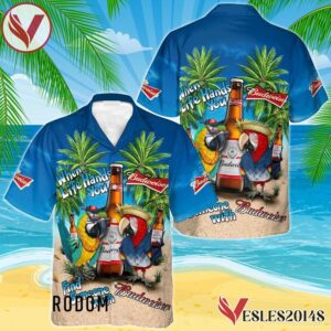 Parrot Budweiser Beer Hawaiian Shirt, Best Summer Gifts For Fans - Vesles2014S 1