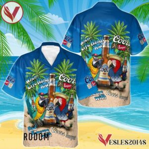 Parrot Coors Banquet Hawaiian Shirt, Best Summer Gifts For Fans - Vesles2014S 1