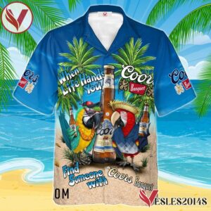 Parrot Coors Banquet Hawaiian Shirt, Best Summer Gifts For Fans - Vesles2014S