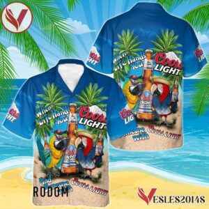 Parrot Coors Light Hawaiian Shirt, Best Summer Gifts For Fans - Vesles2014S 1