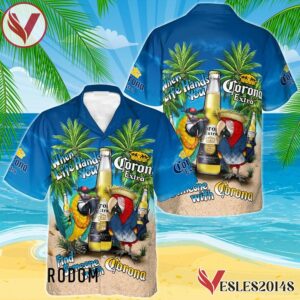 Parrot Corona Extra Hawaiian Shirt, Best Summer Gifts For Fans - Vesles2014S 1