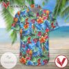 Parrot Hawaiian III Graphic Print Short Sleeve Hawaiian Casual Shirt Vesles2014S