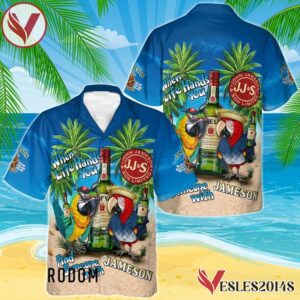 Parrot Jameson Whiskey Hawaiian Shirt, Best Summer Gifts For Fans - Vesles2014S 1