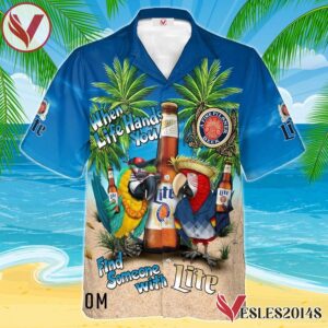 Parrot Miller Lite Hawaiian Shirt, Best Summer Gifts For Fans - Vesles2014S