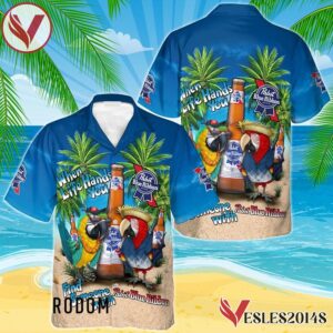 Parrot Pabst Blue Ribbon Hawaiian Shirt, Best Summer Gifts For Fans - Vesles2014S 1