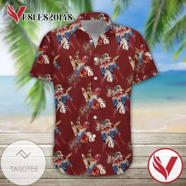 Parrot Tropical Hawaiian Graphic Print Short Sleeve Hawaiian Casual Shirt Vesles2014S 1