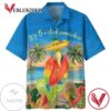 Parrot it's 5 o'clock somewhere tropical Print Short Sleeve Hawaiian Casual Shirt Vesles2014S