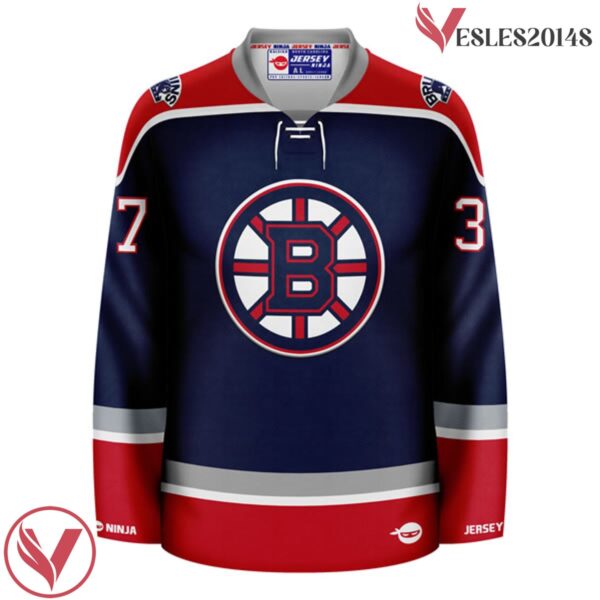 Patrice Bergeron 37 Boston Bruins Patriots Blue Hockey Jersey, Gifts For Ice Hockey Fans - Vesles2014S