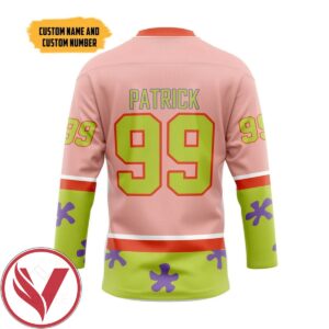 Patrick Star Custom Name Custom Number Hockey Jersey, Trending Gifts For Fans - Vesles2014s 1