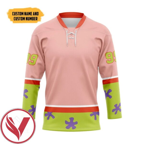 Patrick Star Custom Name Custom Number Hockey Jersey, Trending Gifts For Fans - Vesles2014s