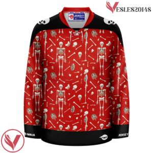 Pattern Dancing Skeletons Halloween Holiday Hockey Jersey - Vesles2014S 2