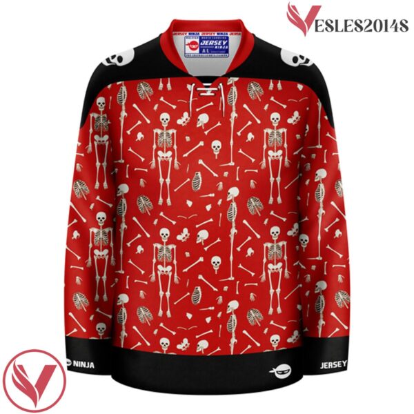 Pattern Dancing Skeletons Halloween Holiday Hockey Jersey - Vesles2014S 2