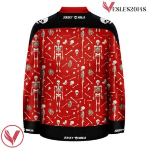 Pattern Dancing Skeletons Halloween Holiday Hockey Jersey - Vesles2014S 3