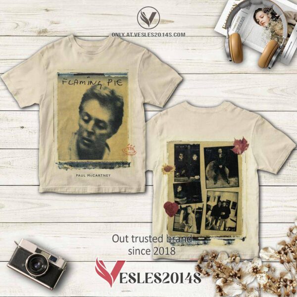Paul McCartney Flaming Pie Album 3D T-Shirt, Perfect Gifts For Music Lovers - Vesles2014S