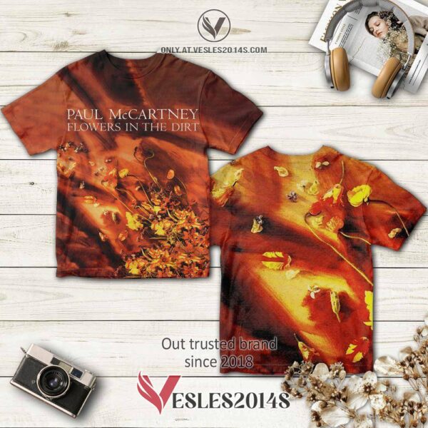 Paul McCartney Flowers in the Dirt Album 3D T-Shirt, Perfect Gifts For Music Lovers - Vesles2014S